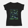 Forged In War-Womens-V-Neck-Tee-glitchygorilla