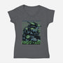 Forged In War-Womens-V-Neck-Tee-glitchygorilla