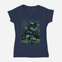 Forged In War-Womens-V-Neck-Tee-glitchygorilla