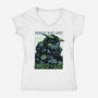 Forged In War-Womens-V-Neck-Tee-glitchygorilla