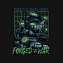 Forged In War-Womens-Fitted-Tee-glitchygorilla