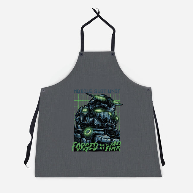 Forged In War-Unisex-Kitchen-Apron-glitchygorilla