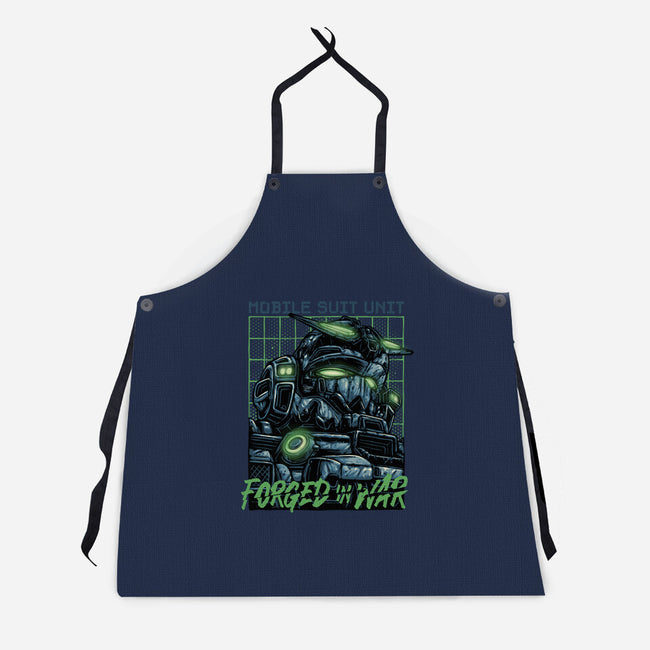 Forged In War-Unisex-Kitchen-Apron-glitchygorilla
