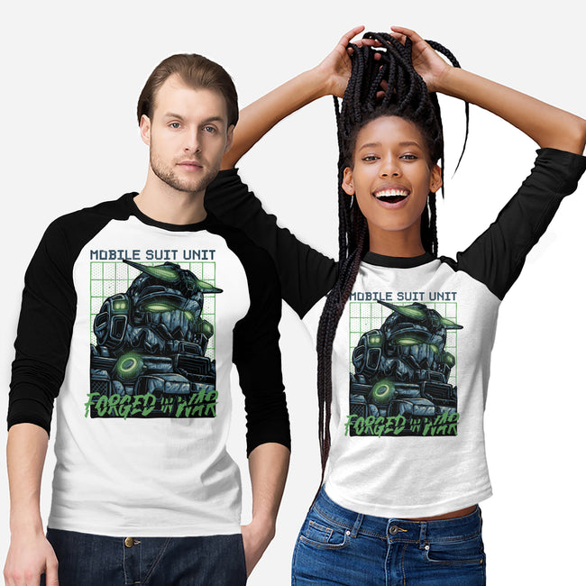 Forged In War-Unisex-Baseball-Tee-glitchygorilla