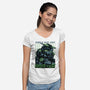 Forged In War-Womens-V-Neck-Tee-glitchygorilla