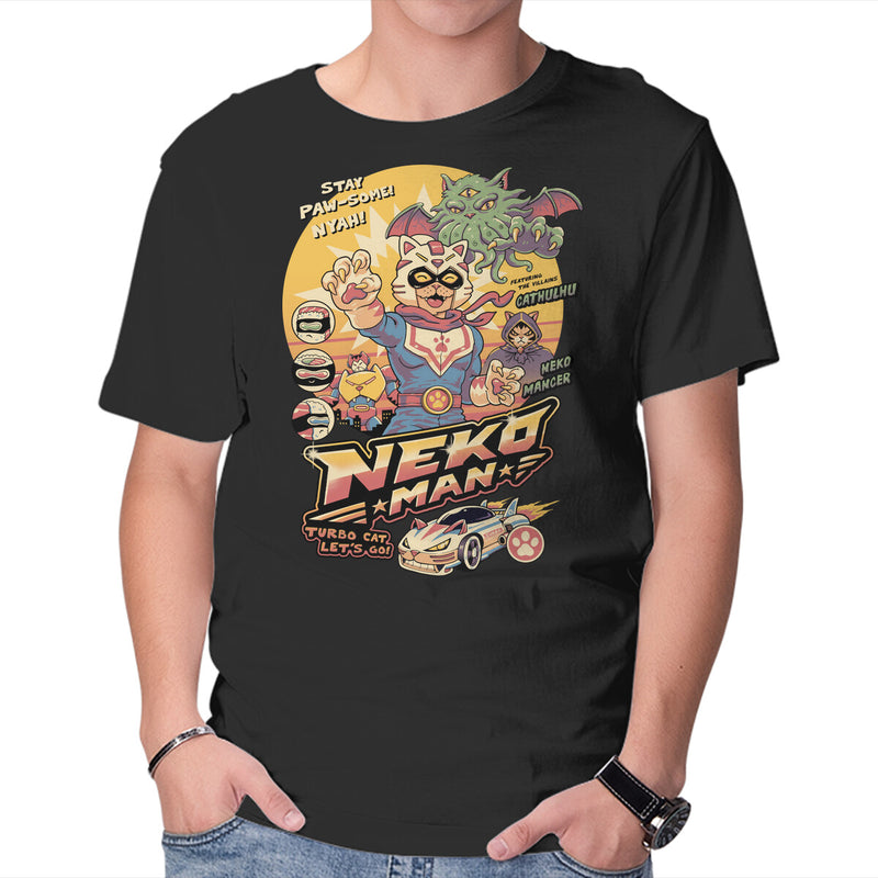 Neko Man-Mens-Basic-Tee-vp021 by TeeFury