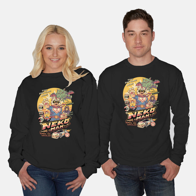 Neko Man-Unisex-Crew Neck-Sweatshirt-vp021