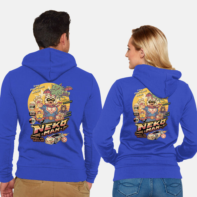 Neko Man-Unisex-Zip-Up-Sweatshirt-vp021