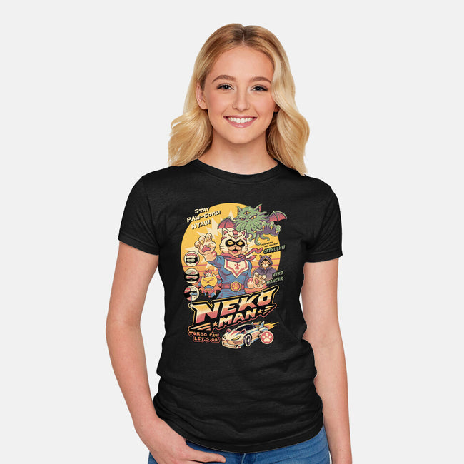 Neko Man-Womens-Fitted-Tee-vp021