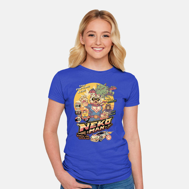 Neko Man-Womens-Fitted-Tee-vp021
