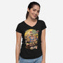 Neko Man-Womens-V-Neck-Tee-vp021