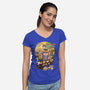 Neko Man-Womens-V-Neck-Tee-vp021