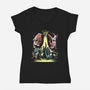 An Epic Battle-Womens-V-Neck-Tee-zascanauta