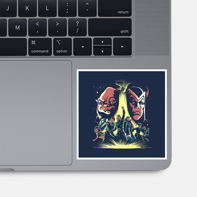 An Epic Battle-None-Glossy-Sticker-zascanauta