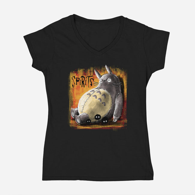 Spirits-Womens-V-Neck-Tee-zascanauta