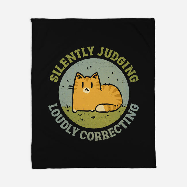 Silently Judging-None-Fleece-Blanket-kg07
