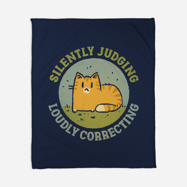 Silently Judging-None-Fleece-Blanket-kg07
