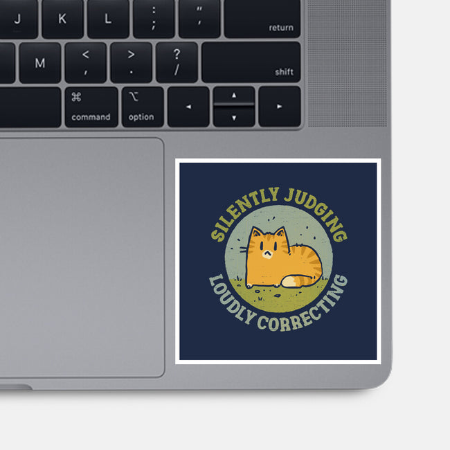 Silently Judging-None-Glossy-Sticker-kg07