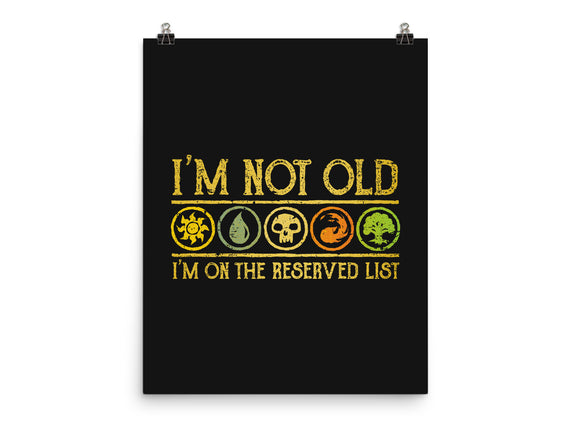 I Am On The Reserved List