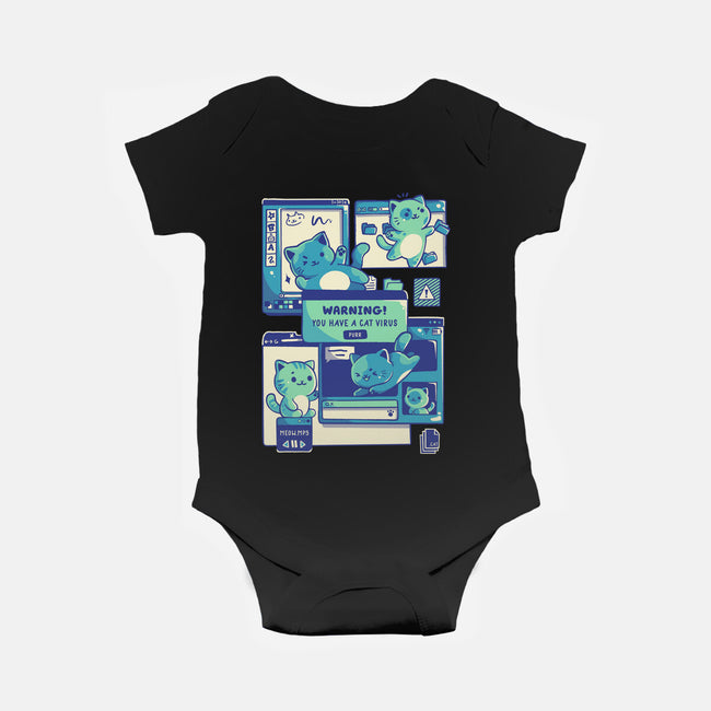 Cat Virus Funny Kitten-Baby-Basic-Onesie-tobefonseca