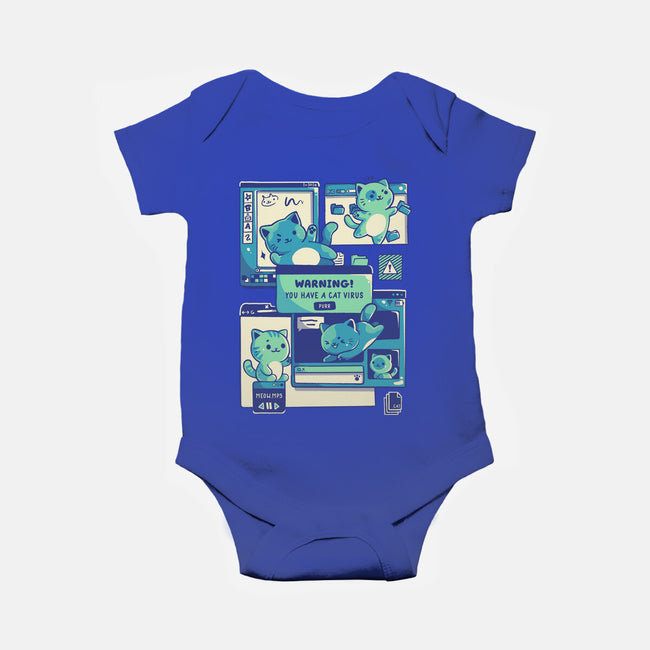 Cat Virus Funny Kitten-Baby-Basic-Onesie-tobefonseca