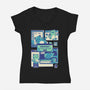 Cat Virus Funny Kitten-Womens-V-Neck-Tee-tobefonseca