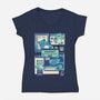 Cat Virus Funny Kitten-Womens-V-Neck-Tee-tobefonseca