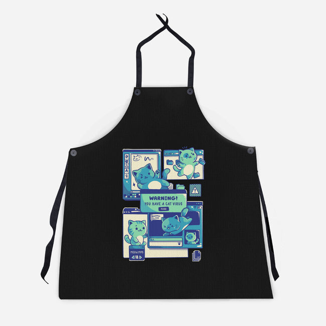 Cat Virus Funny Kitten-Unisex-Kitchen-Apron-tobefonseca