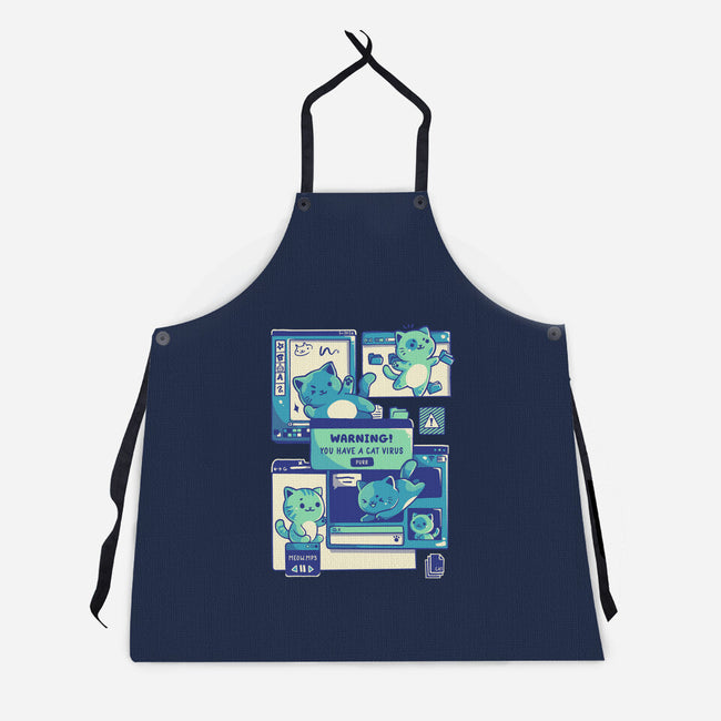 Cat Virus Funny Kitten-Unisex-Kitchen-Apron-tobefonseca