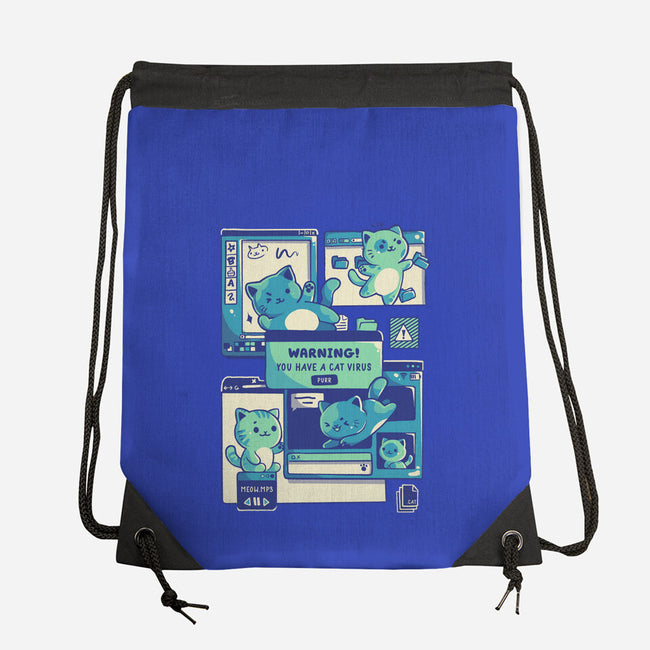 Cat Virus Funny Kitten-None-Drawstring-Bag-tobefonseca