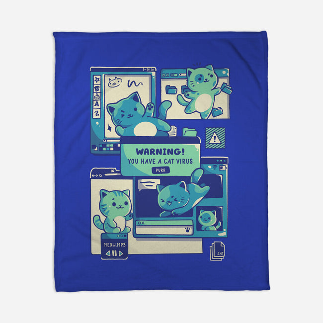 Cat Virus Funny Kitten-None-Fleece-Blanket-tobefonseca