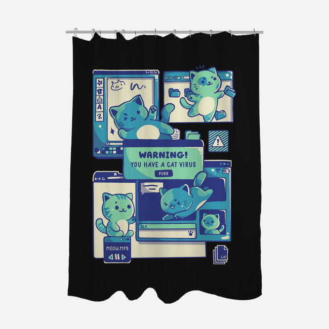Cat Virus Funny Kitten-None-Polyester-Shower Curtain-tobefonseca