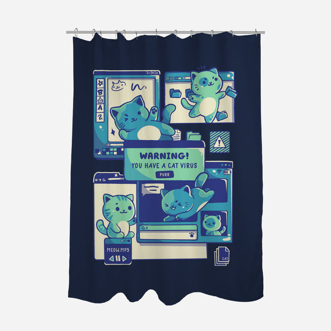 Cat Virus Funny Kitten-None-Polyester-Shower Curtain-tobefonseca