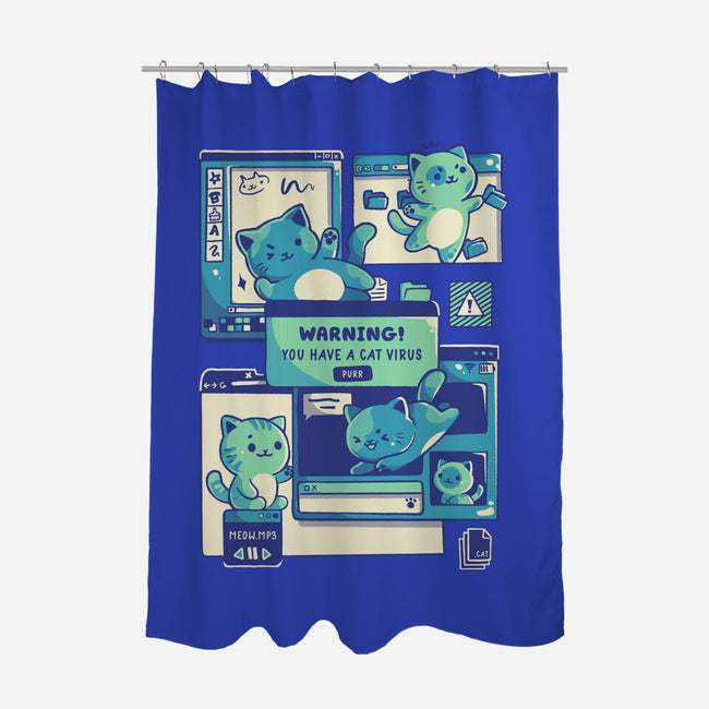 Cat Virus Funny Kitten-None-Polyester-Shower Curtain-tobefonseca