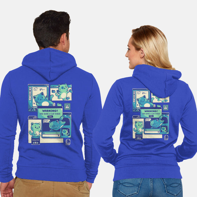 Cat Virus Funny Kitten-Unisex-Zip-Up-Sweatshirt-tobefonseca