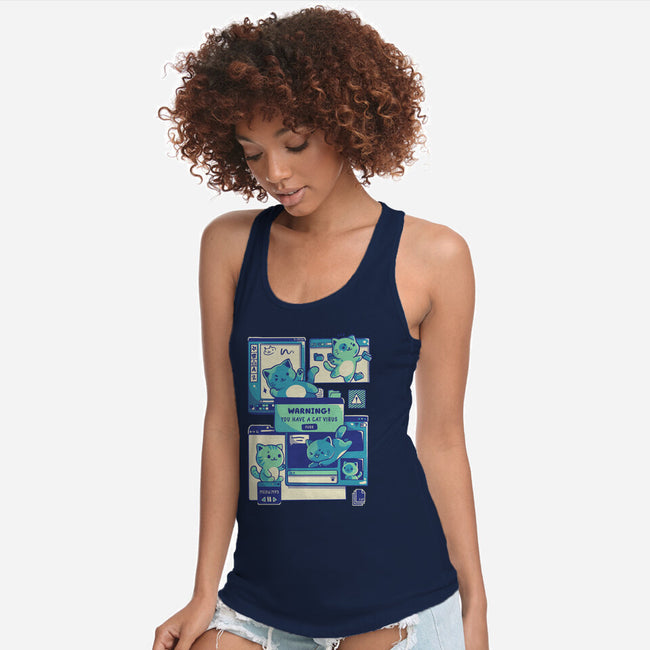 Cat Virus Funny Kitten-Womens-Racerback-Tank-tobefonseca