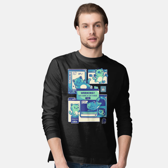 Cat Virus Funny Kitten-Mens-Long Sleeved-Tee-tobefonseca