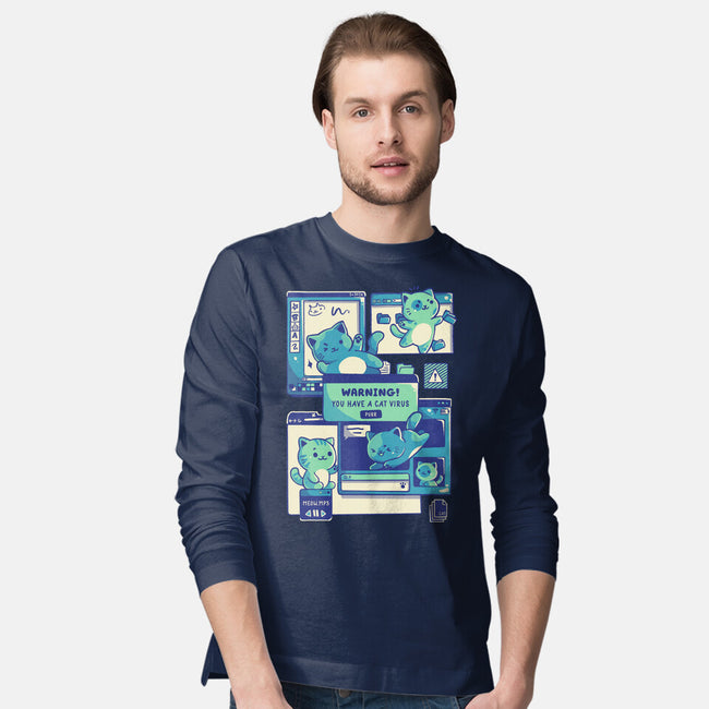 Cat Virus Funny Kitten-Mens-Long Sleeved-Tee-tobefonseca