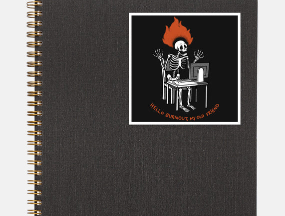Skeleton Computer Burnout