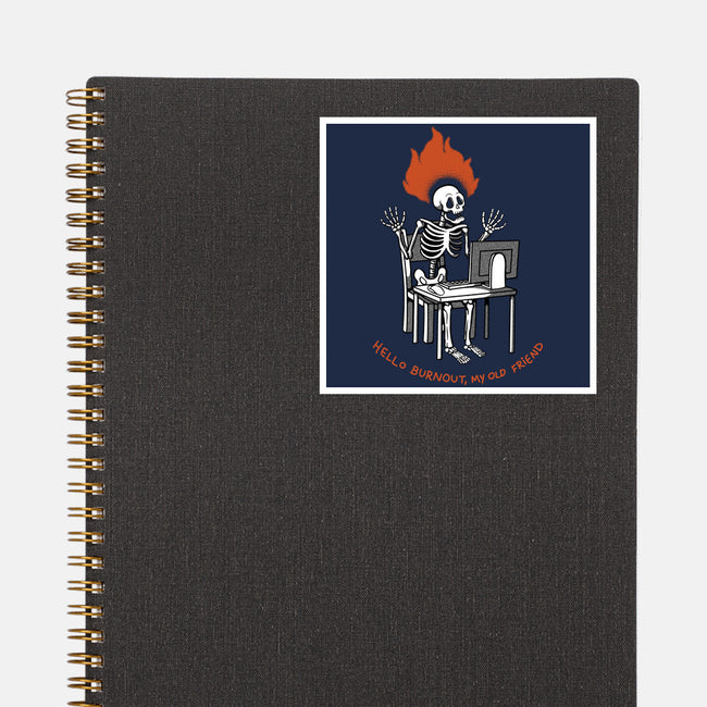 Skeleton Computer Burnout-None-Glossy-Sticker-tobefonseca