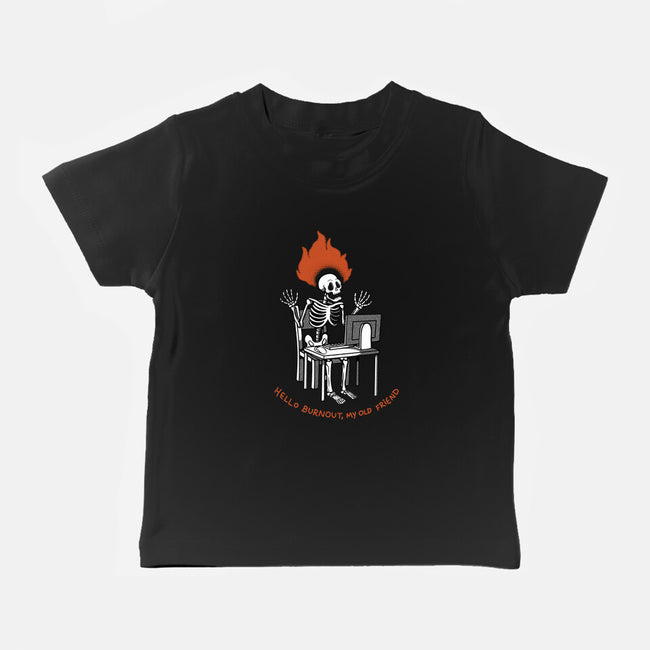 Skeleton Computer Burnout-Baby-Basic-Tee-tobefonseca