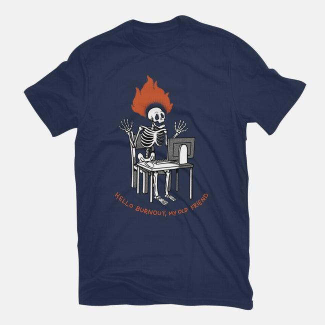 Skeleton Computer Burnout-Womens-Fitted-Tee-tobefonseca