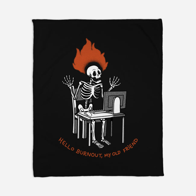 Skeleton Computer Burnout-None-Fleece-Blanket-tobefonseca