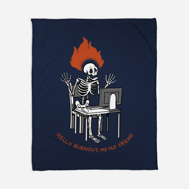 Skeleton Computer Burnout-None-Fleece-Blanket-tobefonseca