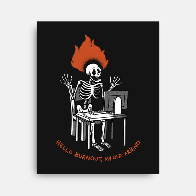 Skeleton Computer Burnout-None-Stretched-Canvas-tobefonseca