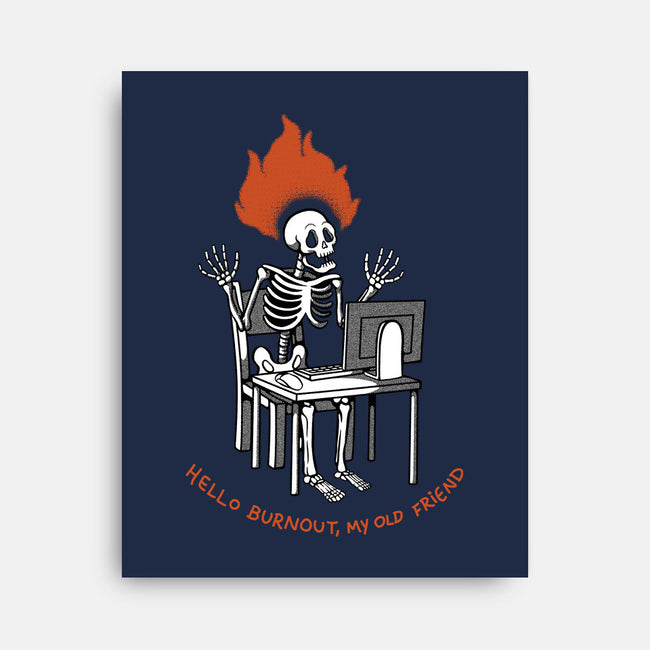 Skeleton Computer Burnout-None-Stretched-Canvas-tobefonseca