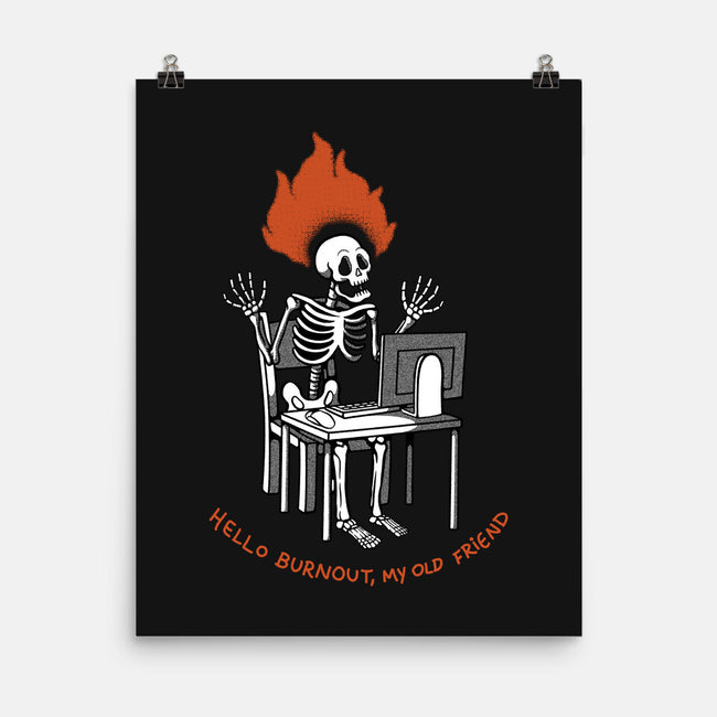 Skeleton Computer Burnout-None-Matte-Poster-tobefonseca