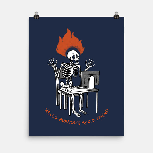 Skeleton Computer Burnout-None-Matte-Poster-tobefonseca