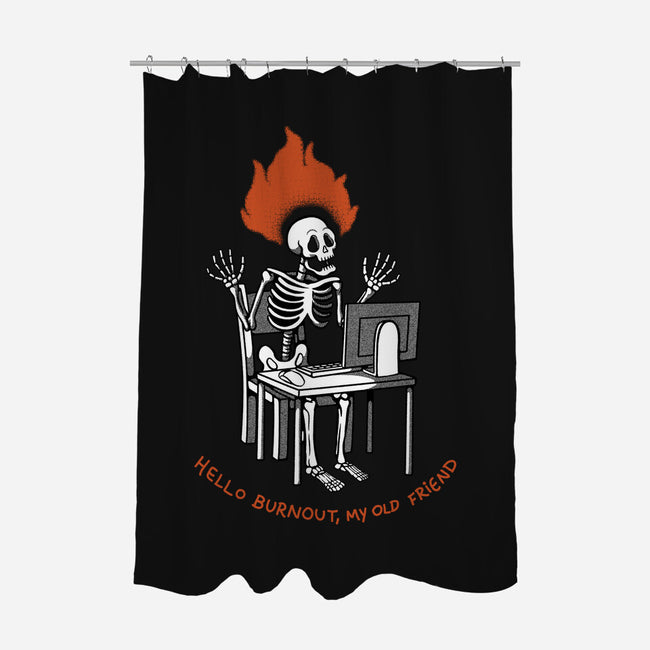 Skeleton Computer Burnout-None-Polyester-Shower Curtain-tobefonseca