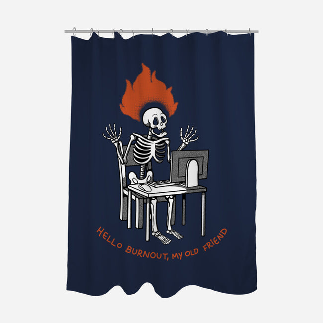 Skeleton Computer Burnout-None-Polyester-Shower Curtain-tobefonseca